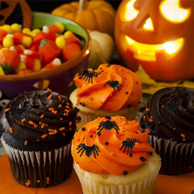 Description Picture 4 of item50/500PCS Small Fake Black Spiders Halloween Decoration Horror Spider DIY Party Haunted House Prop Lifelike Insects Tricky Toys