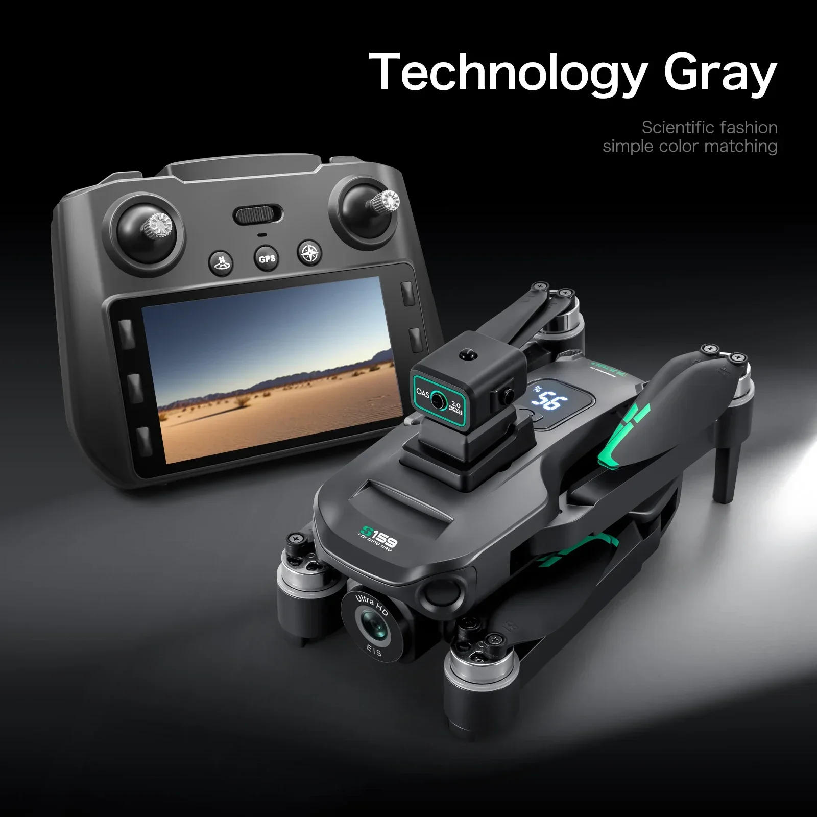 Description Picture 5 of item2024 S159 GPS Rc Drone 5G Professional 8K HD Aerial Photography Dual-Camera Omnidirectional Obstacle Avoidance Drone with Screen