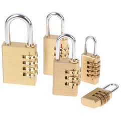 Practical Brass Mini 3/4 Digits Number Code Lock Combination Padlock Pad Lock Resettable For Travelling Bag Door Cabinet