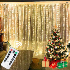 Curtain LED String Lights Garland Festival Christmas Decoration USB Remote Control Holiday Wedding Fairy Lights for Bedroom Home