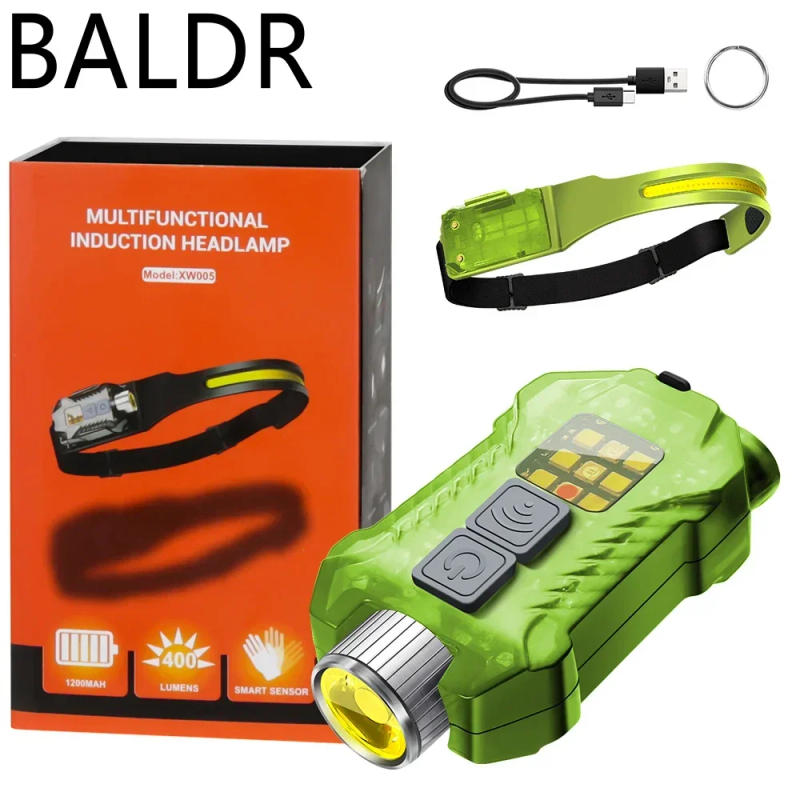 Description Picture 2 of itemCOB LED Headlamp Induction Head Lamp Built-in Battery USB Rechargeable Head Flashlight Outdoor Camping Fishing Sensor Headlight