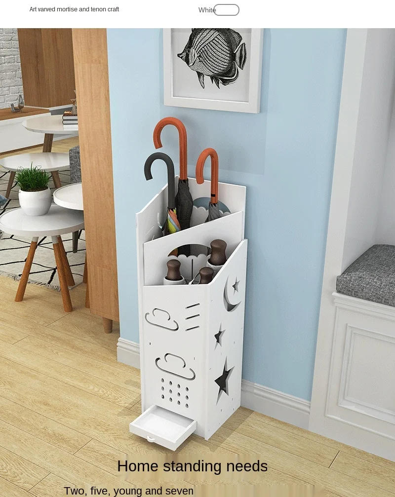 Description Picture 4 of itemHome Hotel Lobby Creative Umbrella Storage Rack Length Handle Umbrella Bucket Umbrella Stand Classroom Foyer Umbrella Shelf