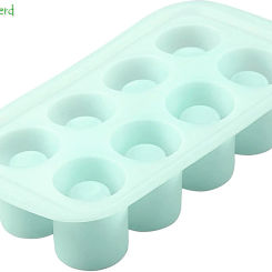Round Silicone Shot Glass Mold 8-Cavity Mousse Cake Baking Chocolate Succulent Plant Pot Concrete Cement Plaster Ice Shot Molds
