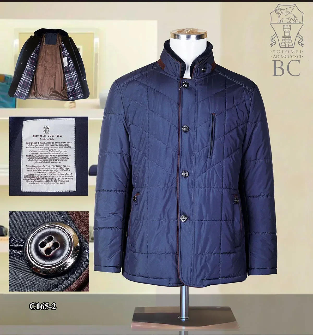 Description Picture 2 of itemBILLIONAIRE OECHSLI Jacket cotton men 2024 Autumn winter New Casual zipper button pocket high quality Coat big size M-4XL