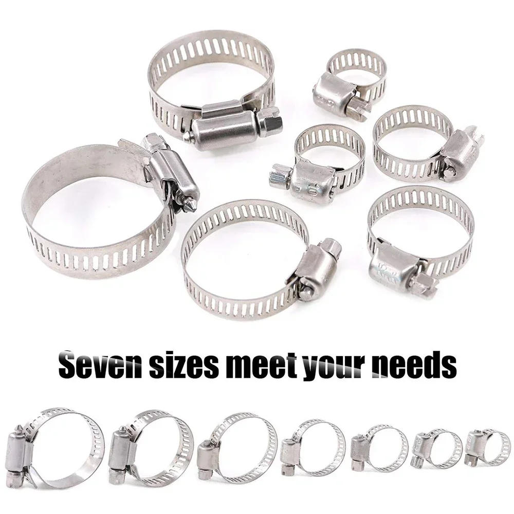 Description Picture 6 of item60pcs 8-38mm Adjustable Stainless Steel Screw Band Hose Clamps Car Fuel Hose Clamps Pipe Clamp Worm Gear Clip Hose Clamp