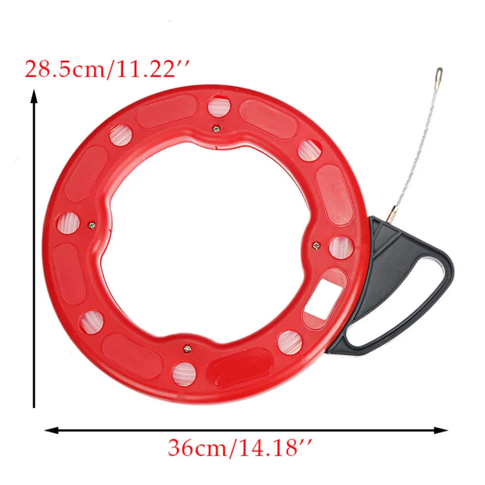 Description Picture 6 of item3MM 15/20/30M Glass Fiber Cable Puller Fish Flexible Glider Rotating Fish Belt Portable Nylon Conduit Puller Cable Fishing Tools