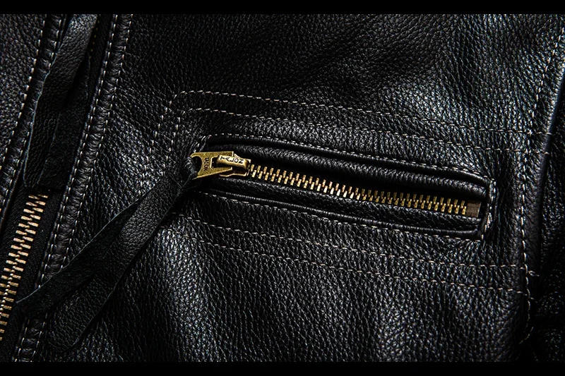 Description Picture 4 of itemFree shipping. Brand new Pro motor biker real leather jacket.black men rider cowhide coat.quality cloth cuero natural