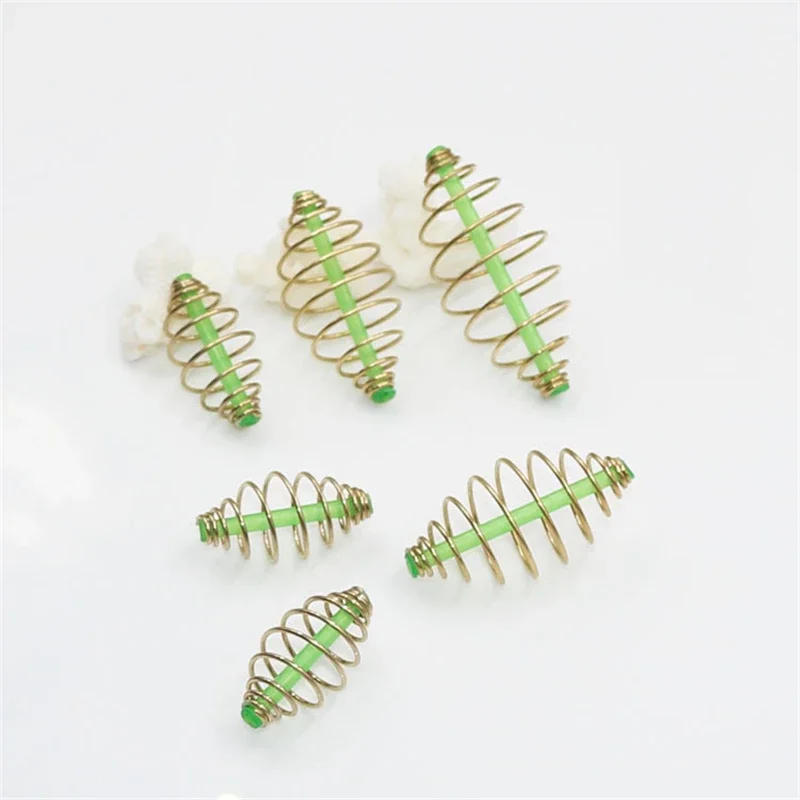 Description Picture 4 of itemFishing Tool Accessories 10Pcs Fishing Fixed Point Puncher Bait Cage Carp Fishing Spring Feeder Easy To Bronzing Hanging Tackle