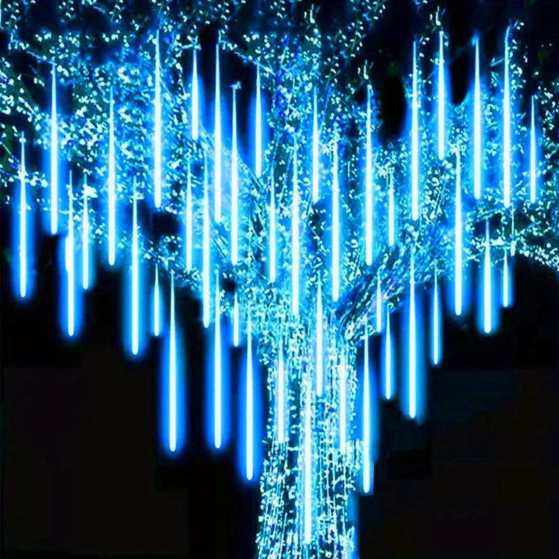 Description Picture 5 of item30cm Solar Powered Meteor Rain String Lights Waterproof Fairy Light For Christmas Wedding Garden Yard Bar Decorations