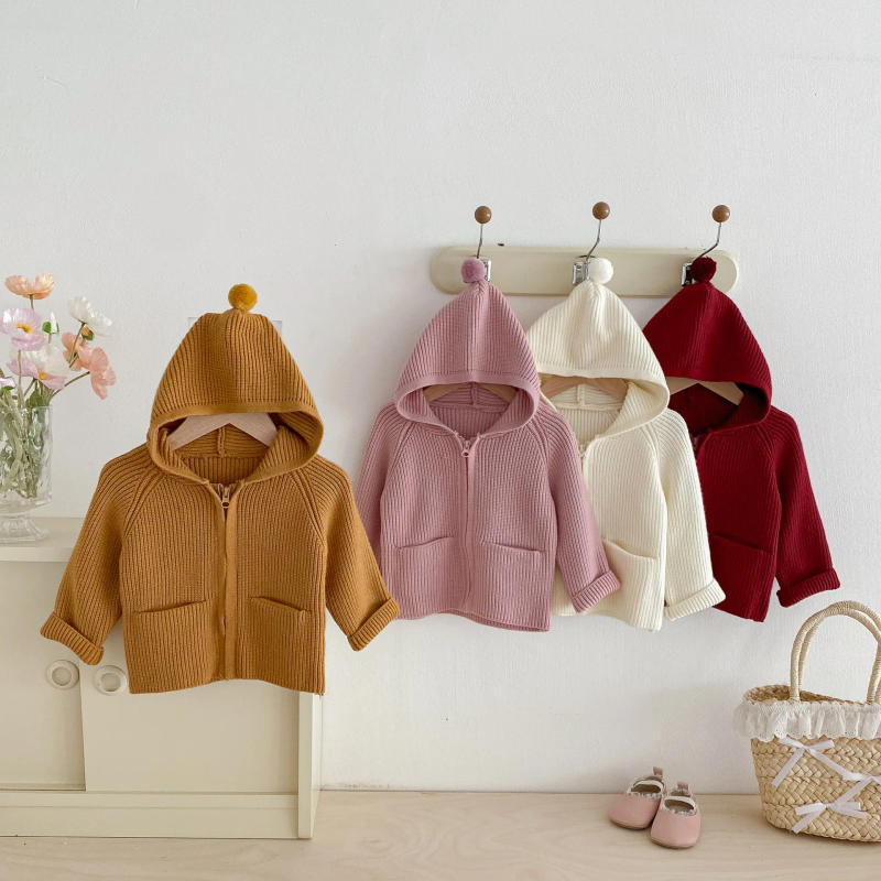 Description Picture 3 of item9M-3Y Baby Sweaters Prom Hoodie Knit Wear Autumn New Infant Girls Sweater Cardigans