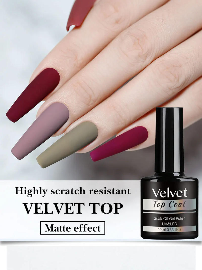 Description Picture 3 of itemArte Clavo Matte Velvet Top Coat UV Gel Soak Off Varnish Semi-Permanent Nail Reinforce Gel Base Coat Diamond Tempered Top Coat