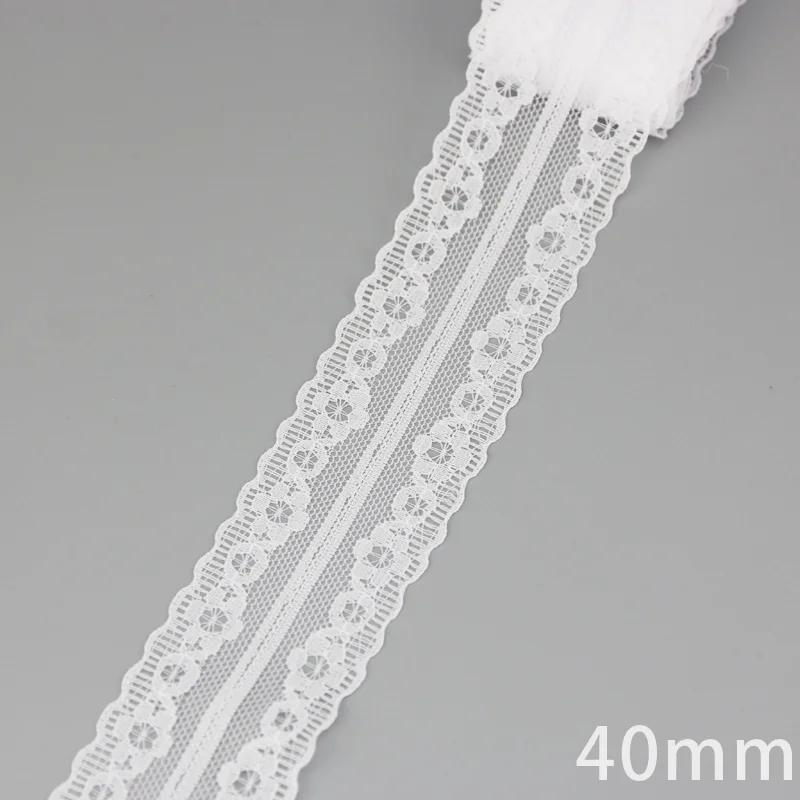 Description Picture 3 of item(5 yards/roll) white Lace ribbon fabric Webbing Decoration Lovely gift packing polyester Material