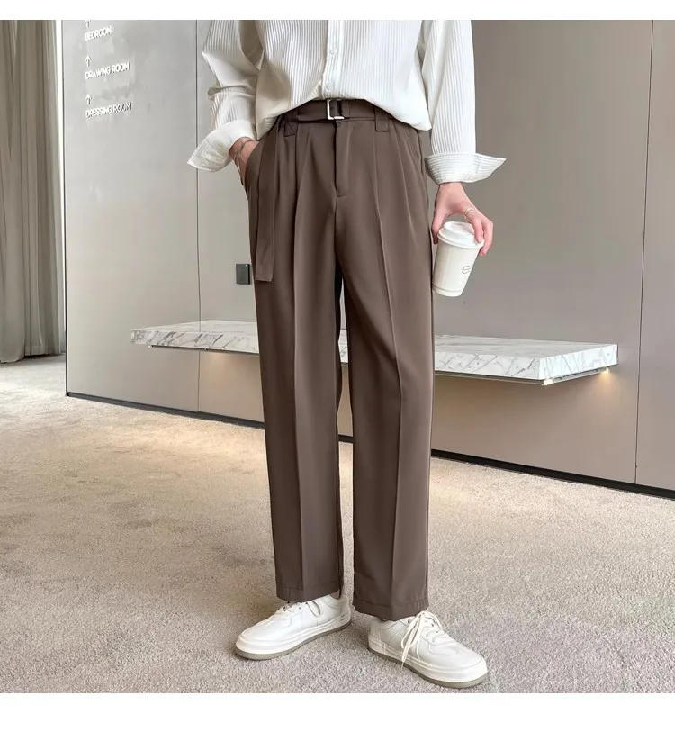 Description Picture 5 of item2024 Fashion Suit Pants Mens Elegant Dress Pants Solid Men Leisure Suits Trousers Male Korea Teenagers Oversize Pants Formal A22