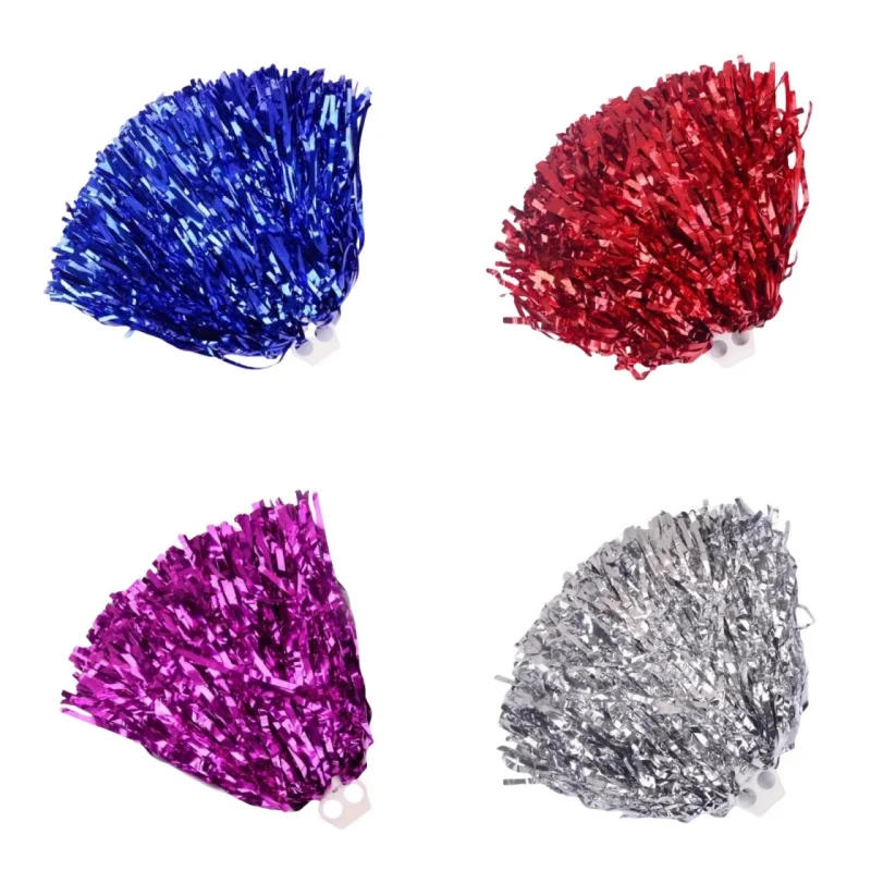 Description Picture 4 of itemCheerleading Poms with Handle Cheer Balls Gold Yellow Pink Red Green Blue for Hand Dance Women Girl Kids Pompoms Accessories