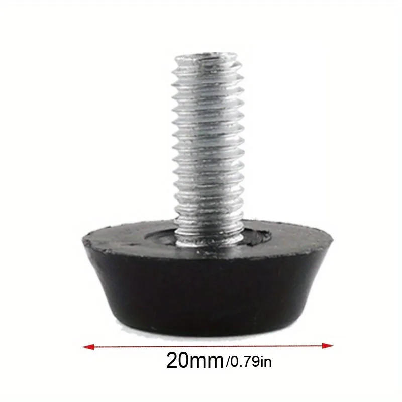 Description Picture 3 of item16pcs DIY Small Rubber Bumpers for Furniture Soft Rubber Feet for Cutting Board with Stainless Screws Cutting Board Feet