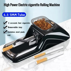 6.5MM 8.0MM Electric Cigarette Rolling Machine with Roller Tray Stainless Steel Tobacco Injector Maker Smoking Accessories 
