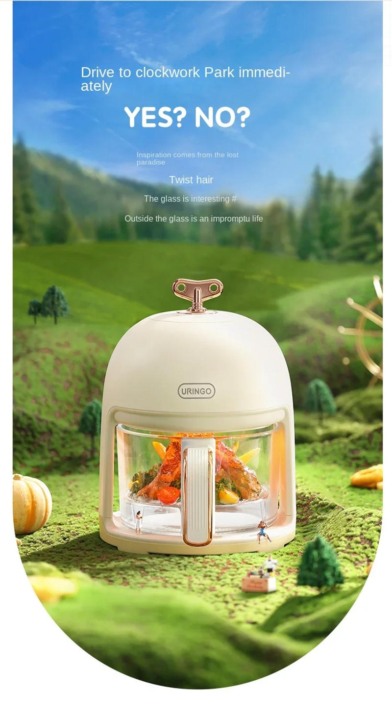 Description Picture 3 of itemAir fryer household new multi-function transparent visual steam glass air electric fryer