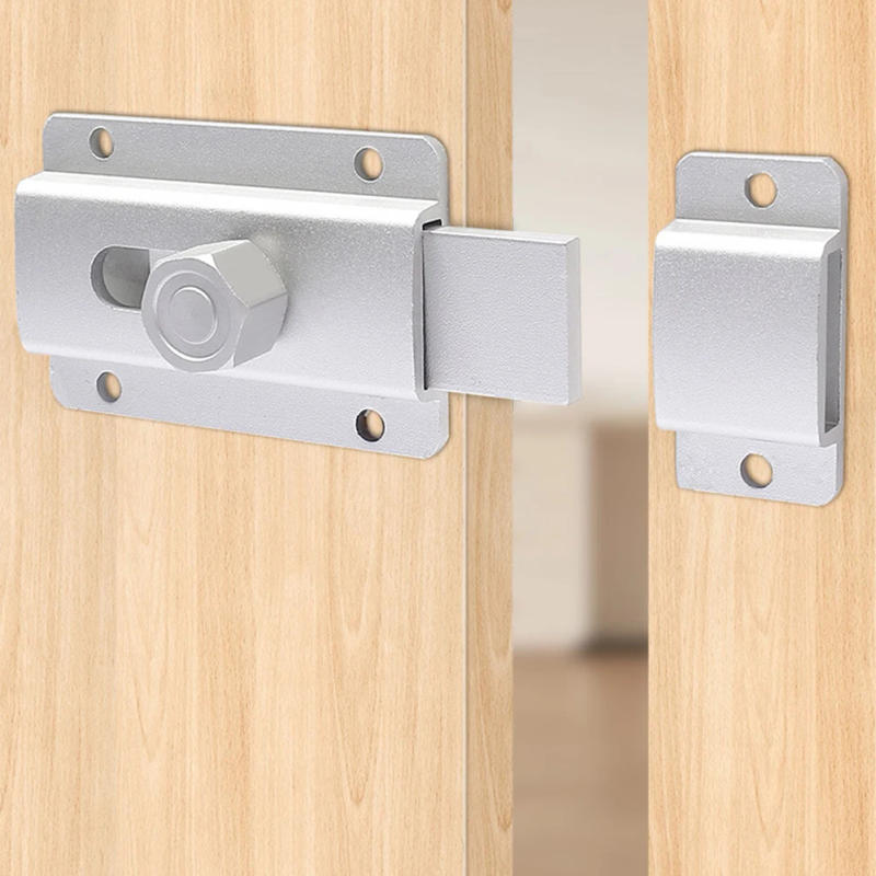 Description Picture 3 of itemDoor Latch Security Bolt Aluminum Alloy Sliding Lock Warehouse Non Punching Bedroom Room Lock Bolt Anti-theft Latch Buckle
