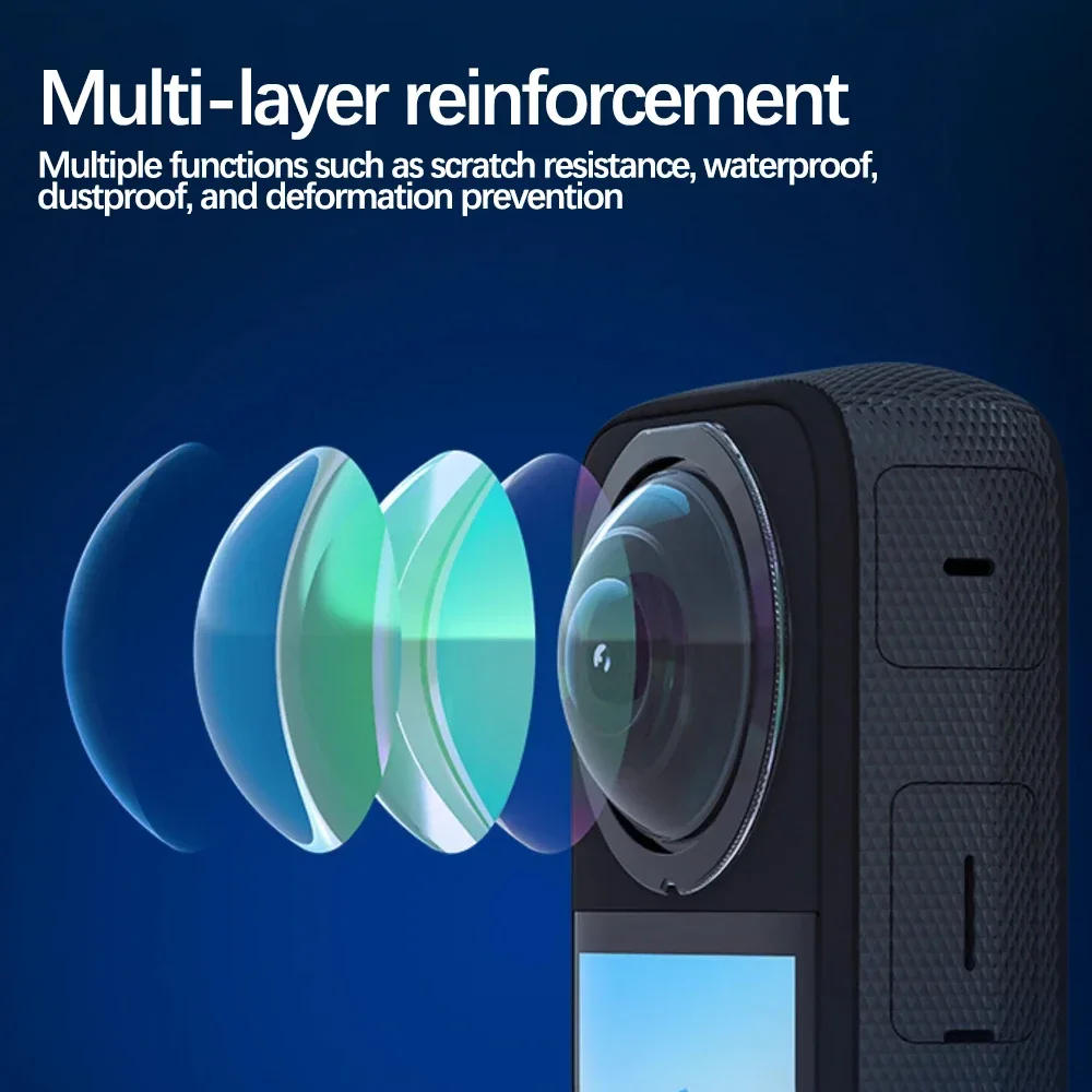 Description Picture 6 of itemFor Insta 360 X3 Sticky Lens Guard Cover LCD Screen Protector 9H Hard Tempered Glass for Insta360 X3 Action Camera Accessories