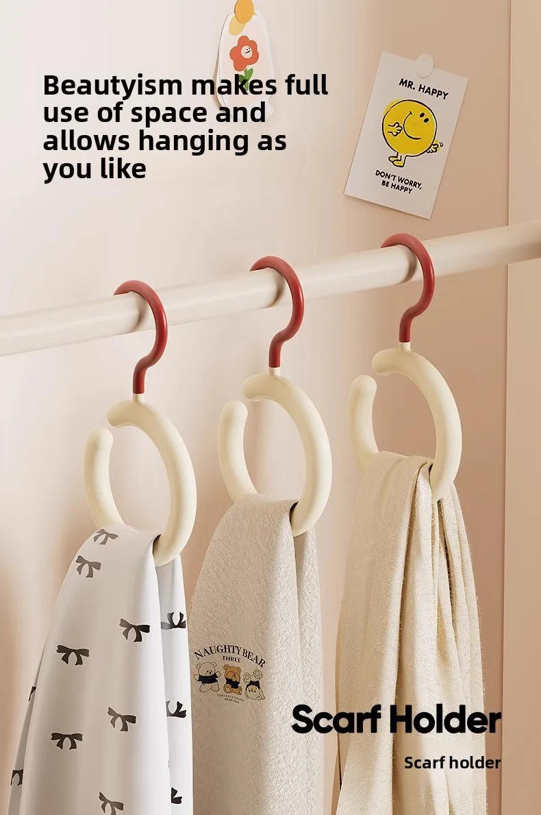 Description Picture 2 of itemHat Storage Clothes Hanger Invisible Luxury Multi-Function Hook Home Use New 2025 Plastic Coat Hanger Nordic Sle Adult Closet