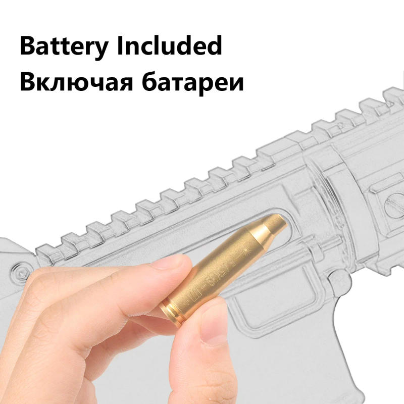 Description Picture 5 of item12GA 20GA 9mm Brass Caliber Red Lasers Bore Sight Training Bullet Caliber .223 .308 7.62 .45 5.45x39 Boresighter Hunting