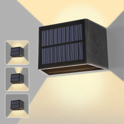 Solar Wall Lights LED Outdoor Garden Lamp IP65 Waterproof Up and Down Luminous for Villa Yard Entrance Hall Balcony Lighting