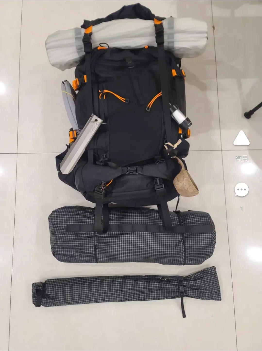 Description Picture 5 of itemUHMWPE Storage Bag Outdoor Hiking Camping Equipment Ultralight Storage Bags Tent/Sleeping Bags/Moon Chair/tent Pole Sundries Bag