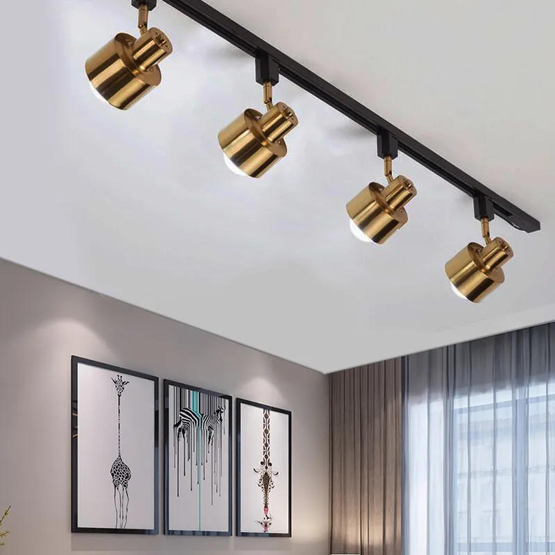 Description Picture 6 of itemLED Gold Track light GU10 Ceiling Spotlight Industrial Track Lamp Bar Exhibition Clothing Store Light