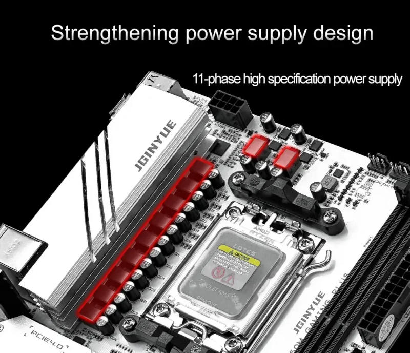 Description Picture 4 of itemJGINYUE B650M Motherboard Kit Ryzen 5 7600X CPU Processors 2*16GB 6000Mhz DDR5 Dual Channel Memory RAM M-ATX B650M GAMING PLUS