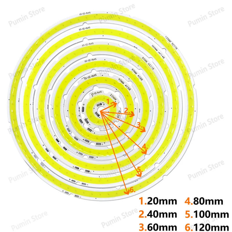 Description Picture 2 of itemNew LED COB DC12V Round Ring Bulb 2W-12W Lighting Source Angel Eyes 20mm Warm Cool White Color LED Chip Module Decorative Chip