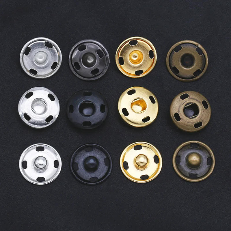 Description Picture 4 of item10 Set Metal Copper Press Studs Sewing Button Snap Fasteners Buckle Sewing Leather Craft Clothes Bags Handmade DIY Garment