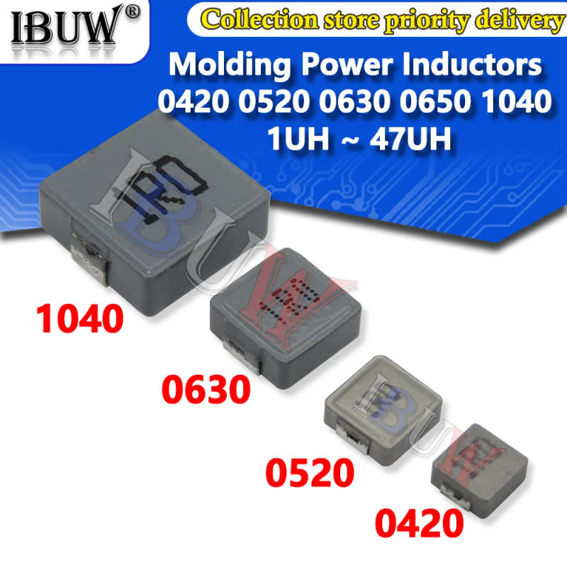 Description Picture 2 of item10PCS 0420 0520 0630 0650 1040 1R0 2R2 6R8 SMD Molding Power Inductors 1UH 2.2 3.3 4.7 6.8 10 15 22 33 47 68 UH 100UH 2.2UH