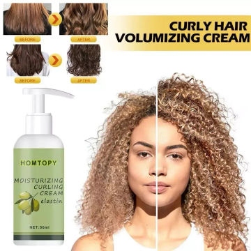 50ml Hair Volumizing Cream Hair Conditioner Volume Lift Styling Mousse Curly Hair Elastin Curl Defining Cream For Wavy Hair