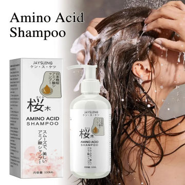 Sdottor New 100ml Jaysuing Cherry Blossom Shampoo Deep Cleansing Scalp Repair Hair Follicle Damage Anti-Hair Loss Keratin Hair T