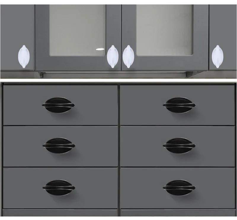 Description Picture 3 of item2PC Handle Free Punching Window Door Handle Wardrobe Drawer Balcony Glass Sliding Door Dedicated Nail Free Adhesive Stick Handle