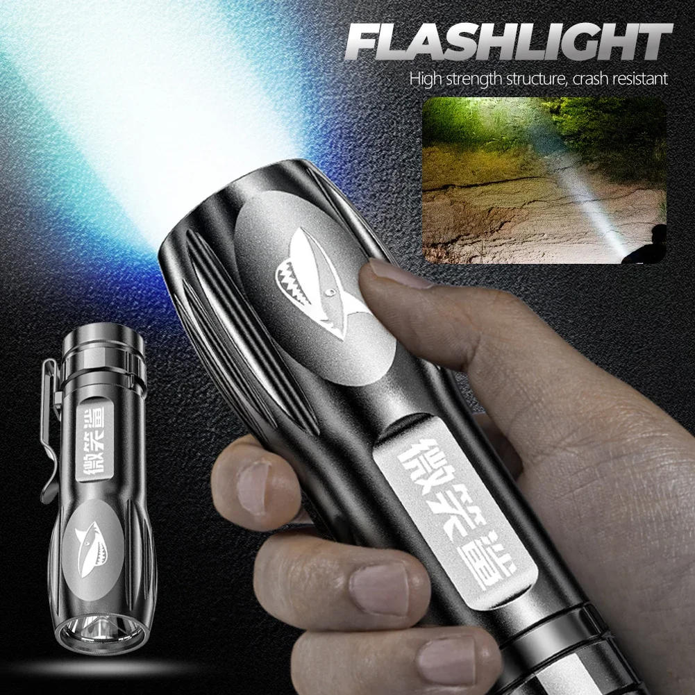 Description Picture 3 of itemMini Torch High Power LED Flashlight USB Rechargeable Flash Lamp Portable Outdoor Camping Hunting Waterproof Tactical Flashlight