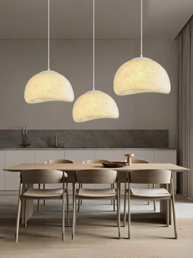 Description Picture 2 of itemNordic Wabi Sabi Silk LED Pendant Chandeliers Light Restaurant Bar Home Decor Loft Bedroom Hanging Suspension Lamp Fixtures