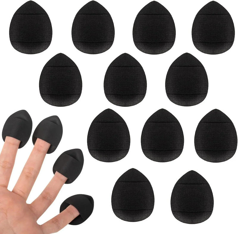 Description Picture 6 of item50pcs Mini Finger Sponge Powder Puff Pink Mini Size Finger Puff Set Foundation Cream Concealer Applicator Finger Cushion Sponge