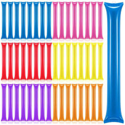 20Pcs Inflatable Cheering Sticks Long Balloon Inflatable Cheer Sticks Noise Makers Bang Bang Thunder Sticks for Concerts Parties