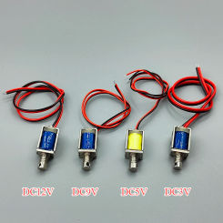 DC 3V 5V 6V 9V 12V 8mm*10mm Mini Push-Pull Through Type Micro DC Electromagnet Open Frame Spring Solenoid Magnet Stroke 4mm