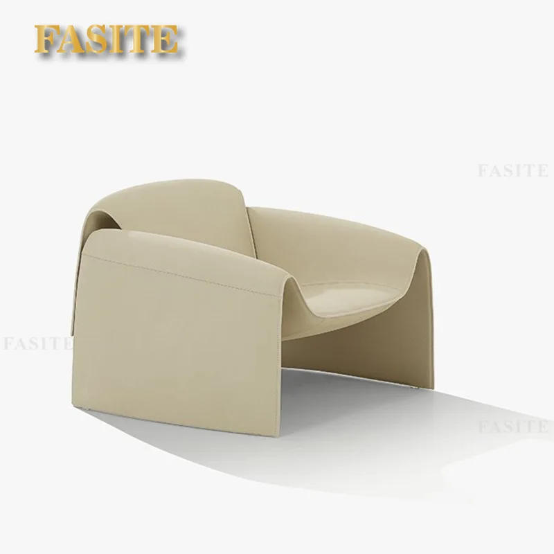 Description Picture 4 of itemLeisure Relaxing House Coffee Fluted Crab Chair Half Round  Living Room Classic Style Colorful Low Back Single Seater Sofa Chair
