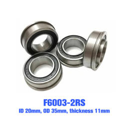 1pc F6003-20-2RS Flange Deep Groove Trolley Ball Bearing 20x35x11mm Sealed Wheelbarrow