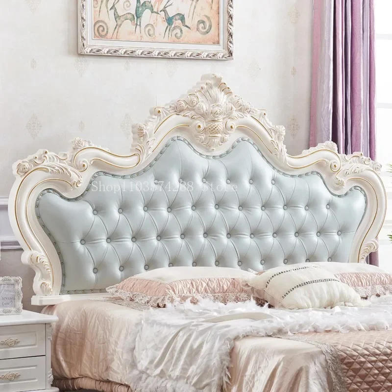 Description Picture 6 of item*European style headboard, soft upholstered bed backrest, 2m French painted princess 1.8m headboard, double luxury bedside