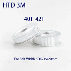 1Pcs HTD 3M AF Timing Pulley 40T 42T Teeth Bore 5mm-25mm Belt Width 6/10/15/20mm 3M Transmission Belt Pulley