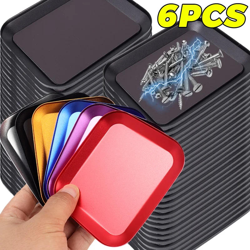 Description Picture 4 of item1/6PCS Magnetic Screws Tray Metal Plate Magnetic Pad Tray Screws Storage Plate Multipurpose Mini Screws Mats Repair Accessories