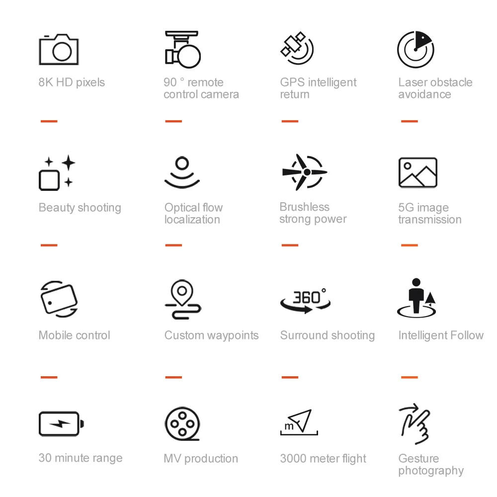 Description Picture 5 of itemFor Xiaomi V198GPS Drone ESC 8K Profesional HD Camera Brushless Obstacle Avoidance Aerial Optical Foldable Quadcopter Mini Dron