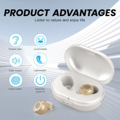 Rechargeable  Touch Control One Pair Hearing Aids For The Elderly Mini Sound Amplifier For The Deaf