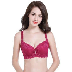 Thin bra cup adjustable push up bra side gathering furu mm Large c cup e cup women underwear size