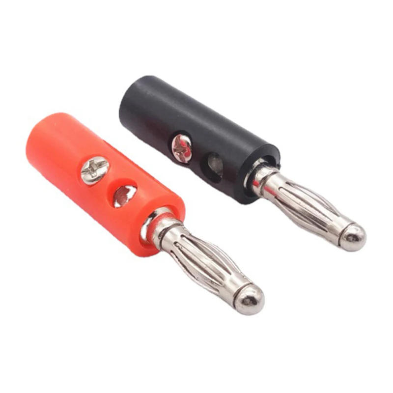 Description Picture 3 of itemNickel Plating Four -page Banana Plug Plastic Screw Supplies Test Plug Wiring Socket 4mm Accessories Bring Fixed
