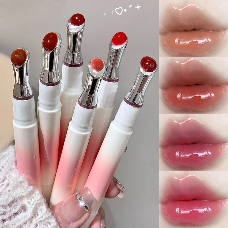 Description Picture 5 of itemWatery Crystal Clear Jelly Lip Gloss Lasting Tender Mirror Water Light Glass Lip Glaze Smoothing Lips Line Moisturizing Essence
